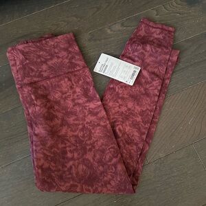 Athleta Women’s Burgundy Patterned Leggings